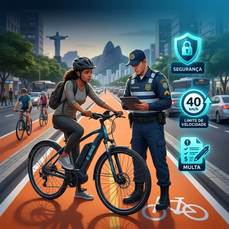 Multa para bicicleta elétrica regras do CONTRAN e fiscalização de trânsito em 2026